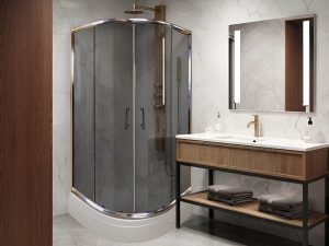 LINNI tuš kabina R80 TRANSPARENT gray